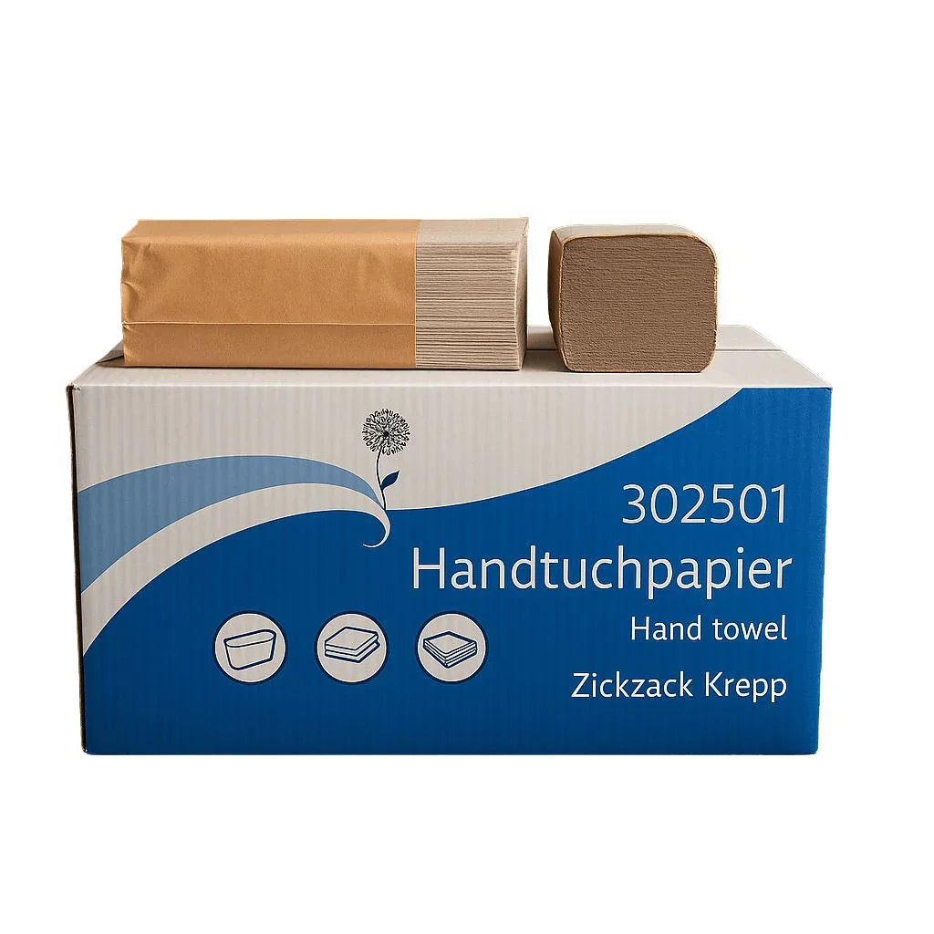 Handtuchpapier 1-lagig, 5000 Blatt - 32 Kartons pro Palette