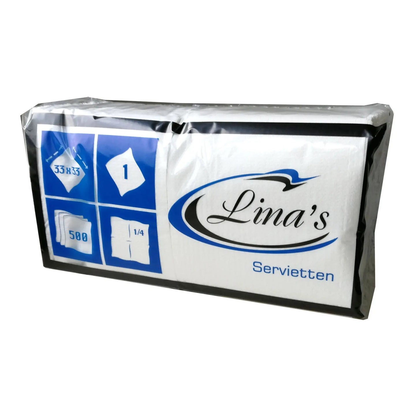 Servietten 33x33cm 1-lagig 1/4 Falz Zellstoff - 5.000 Stück