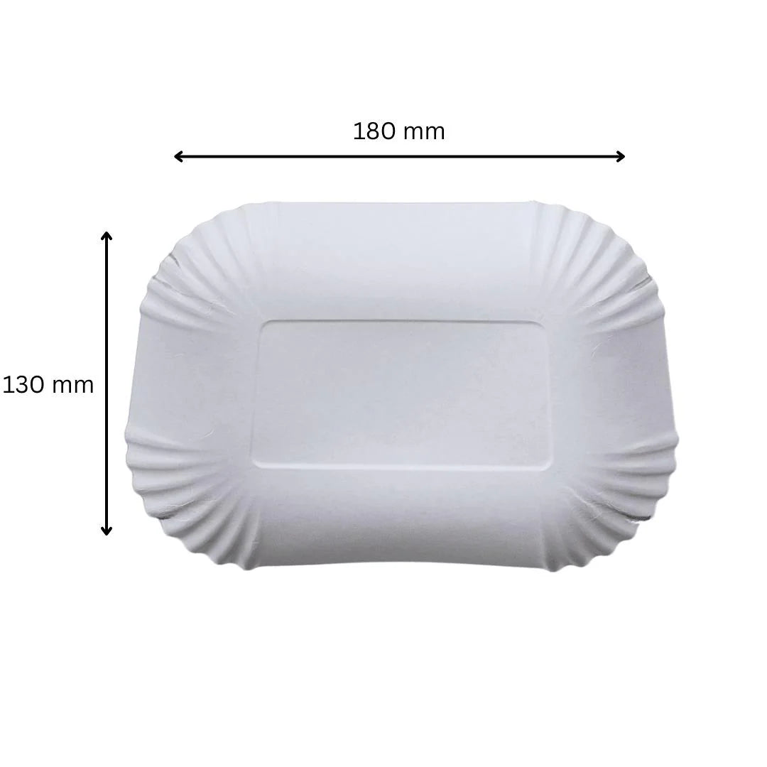 Pappschale 13x18x3cm KU41 weiß - 1.000 Stück