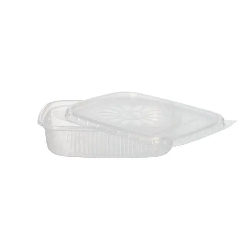 Verpackungsbecher 125ml eckig mit Deckel - 250 Stück