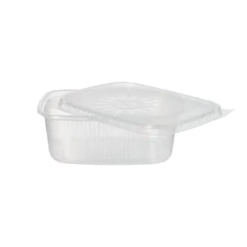 Verpackungsbecher 250ml eckig mit Deckel - 250 Stück