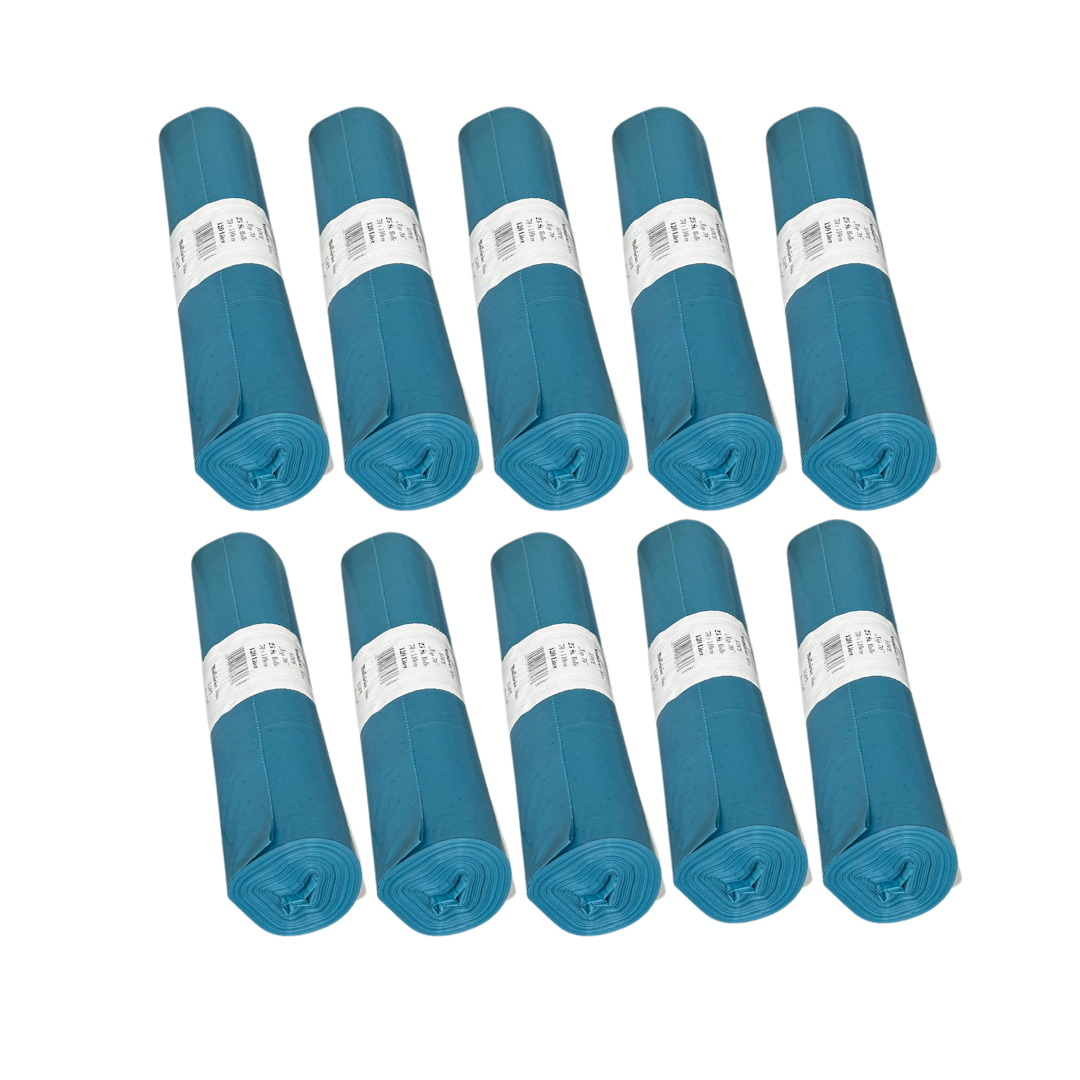 Müllsäcke 120l - Typ70 blau/schwarz- 250 Stück