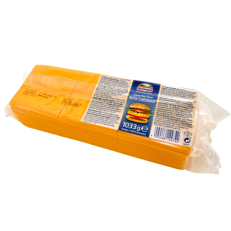 Schmelzkäsescheiben mit Cheddar