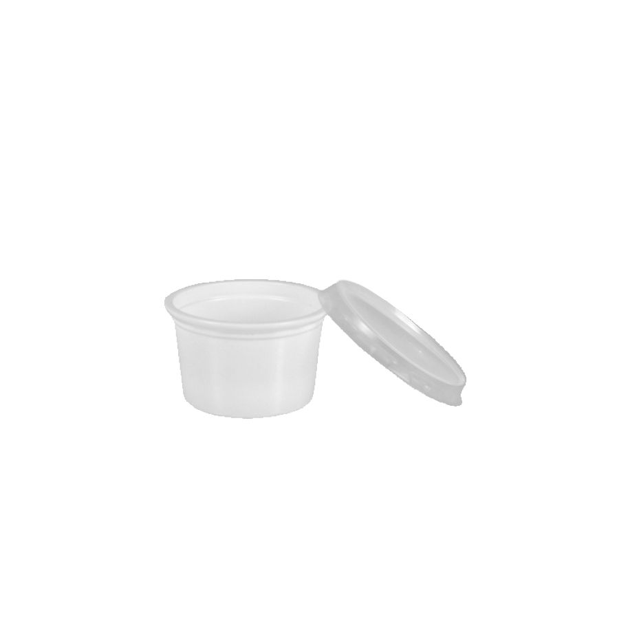 Dressingbecher 100cc transparent mit Deckel - 500 Stück - Image 2