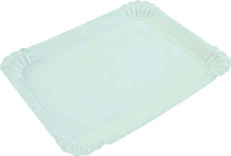 Pappteller eckig 13x20cm weiß - 1.000 Stück