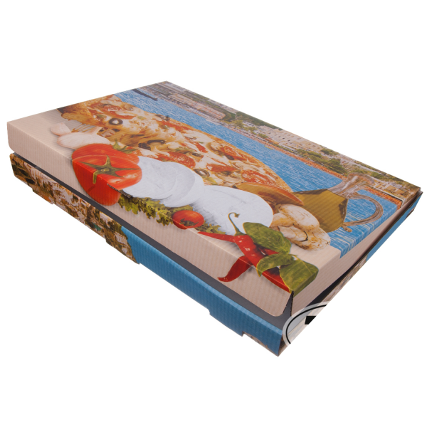 Pizzakarton NY Family-Pizza, 40x60x5cm, braun - 50 Stück