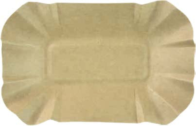 Pappschale 9x14x3cm KU51 braun - 1.000 Stück