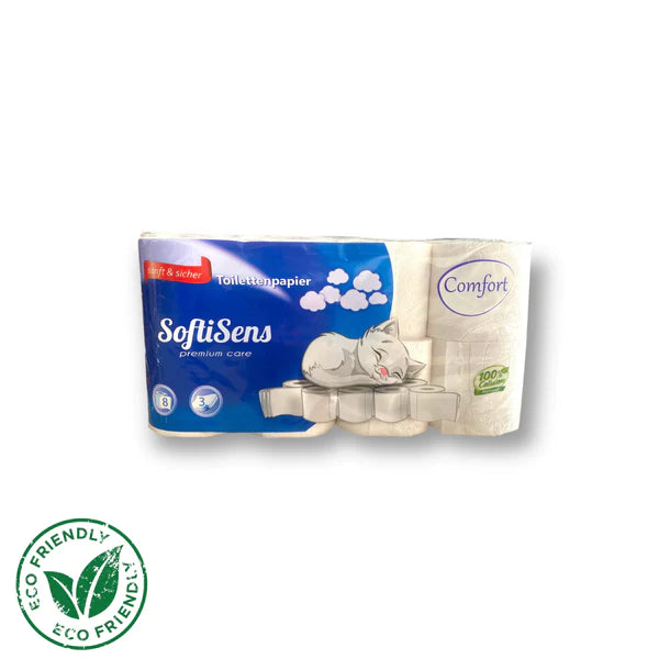 Toilettenpapier 3-lagig 150 Blatt - 64 Rollen