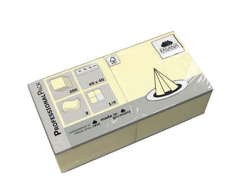 Servietten creme 3-lagig 1/4 Falz 33x33cm - 1.000 Stück
