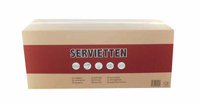 Servietten 33x33cm 1-lagig 1/4 Falz - 4.000 Stück