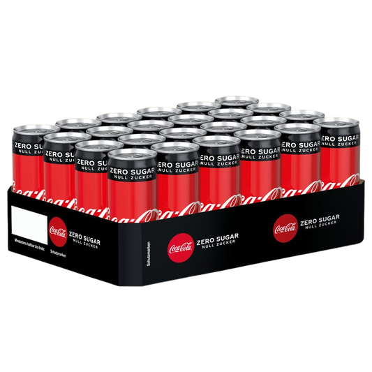 Coca-Cola Zero Dosen 24x0,33L 12,99€ + (6,00€ Pfand)