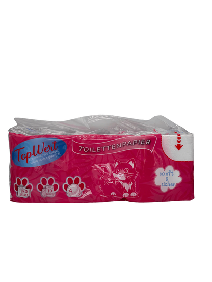 Toilettenpapier Premium 4-lagig, 150 Blatt  hochweiss, 22x70 Rollen - 1 Palette