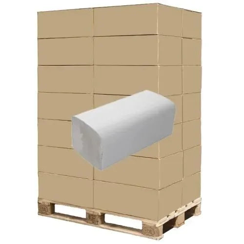 Handtuchpapier 1-lagig, 5000 Blatt - 32 Kartons pro Palette