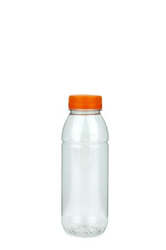 PET Trinkflaschen transparent mit Deckel