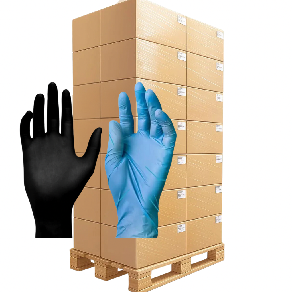 104x Nitril Handschuhe schwarz/blau - S-XL - 1 Palette