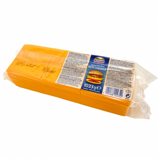 Schmelzkäsescheiben mit Cheddar