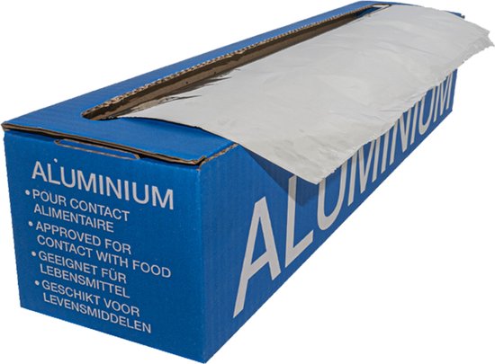 Alufolie - 30cm breit - 14my 1.400g - 6 Rollen in Cutterbox