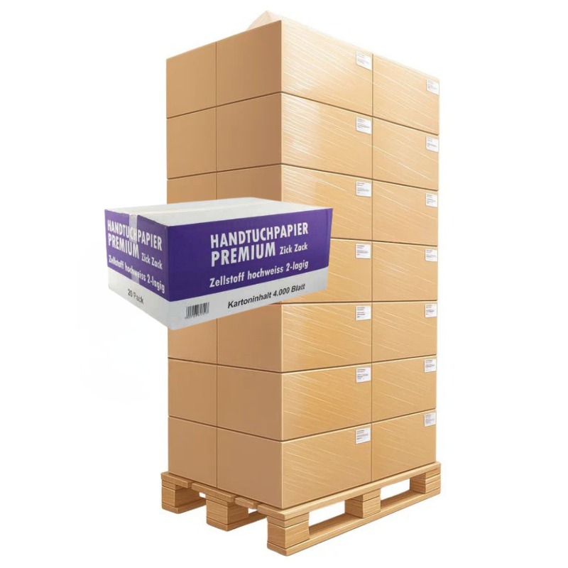 Handtuchpapier 2 lagig Palette 