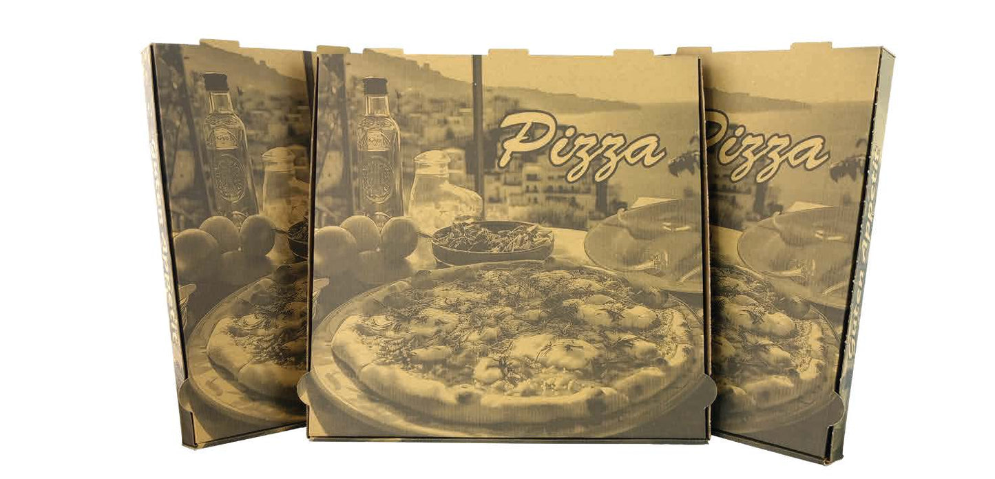 Pizzakarton - braun NY - 100 Stück - verschiedene Größen