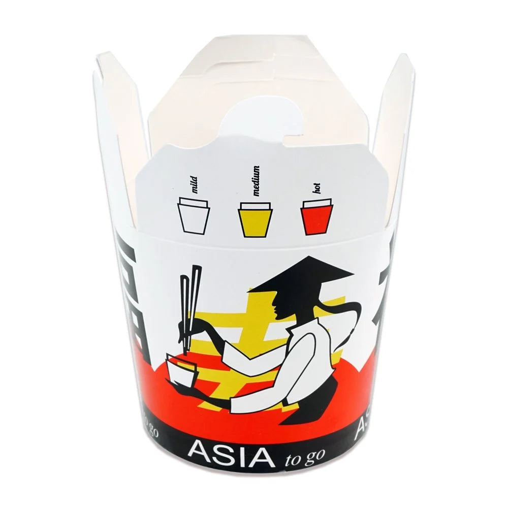 Nudelbox 16oz Food-Box "Asia Box" farbig (450ml) - 50 Stück