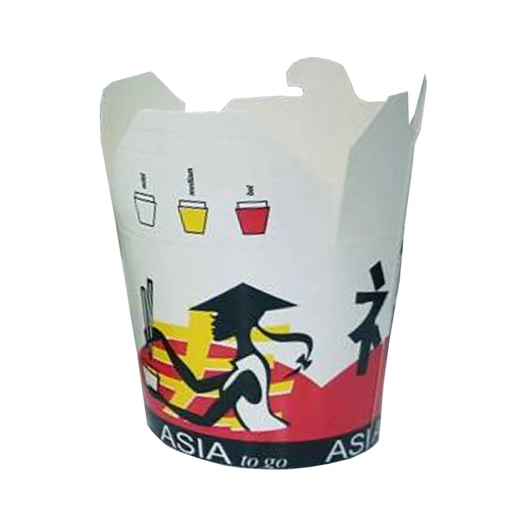 Nudelbox 16oz Food-Box "Asia Box" farbig (450ml) - 50 Stück