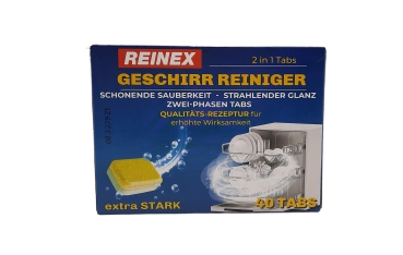 REINEX Geschirr Reiniger 2 in 1 Tabs 40 Stück